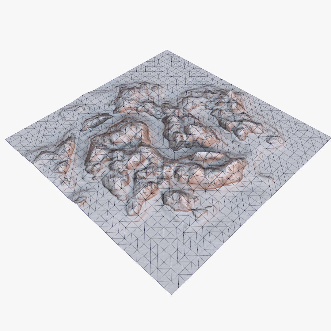 Tropical Island Terrain 2 Low-poly 3D model_13