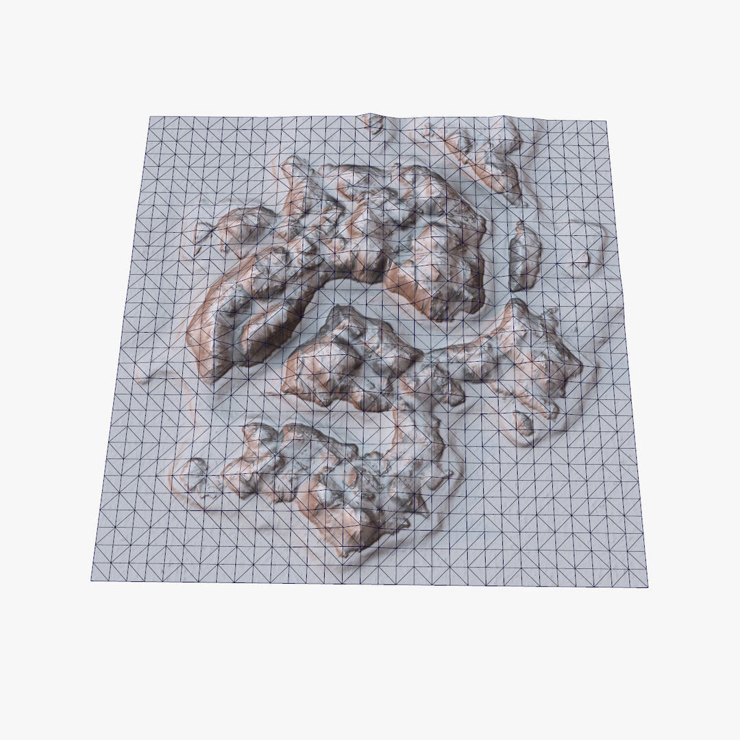 Tropical Island Terrain 2 Low-poly 3D model_14