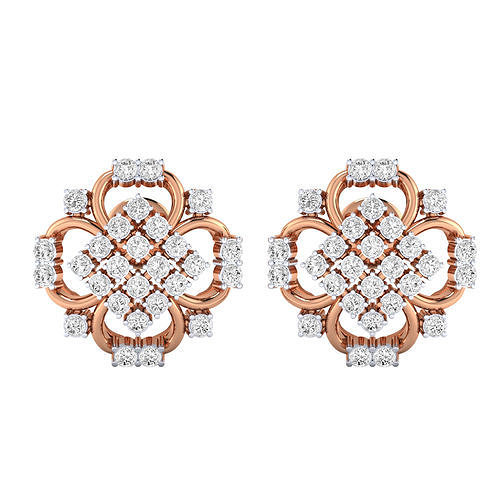 Women Stud Earrings STL JCD OBJ FBX Renders Details 3D print model
