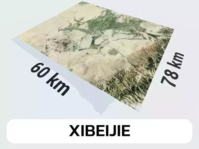 Xibeijie China City Landscape 3D Model