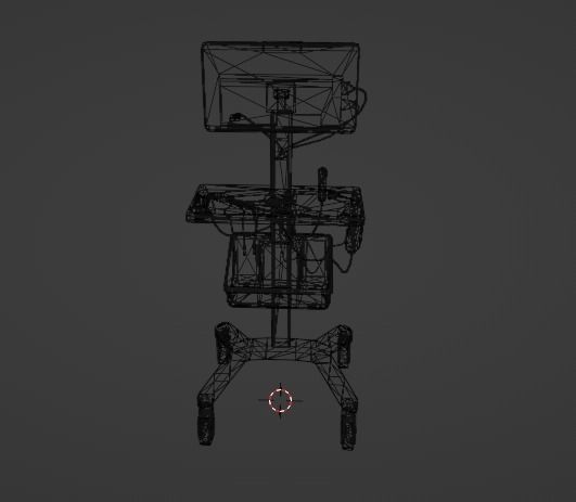 ECG Machine Low-poly 3D model_17