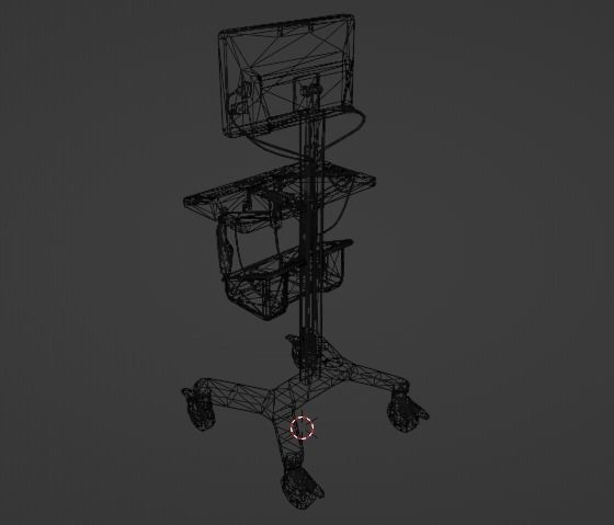 ECG Machine Low-poly 3D model_21