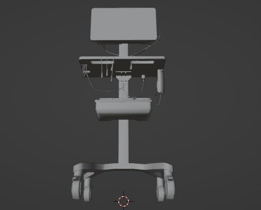 ECG Machine Low-poly 3D model_8