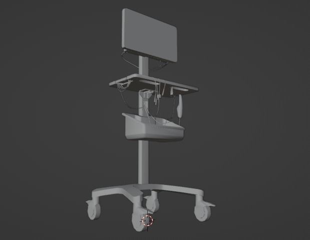 ECG Machine Low-poly 3D model_24