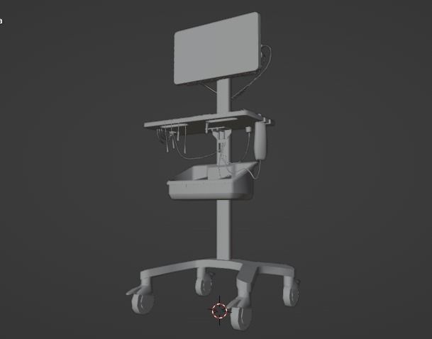ECG Machine Low-poly 3D model_23