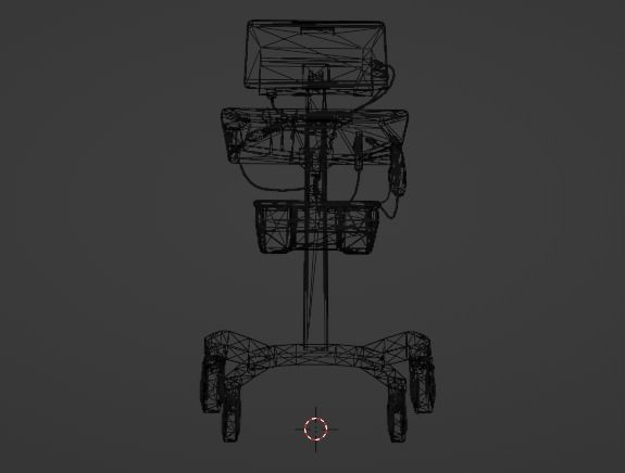 ECG Machine Low-poly 3D model_22