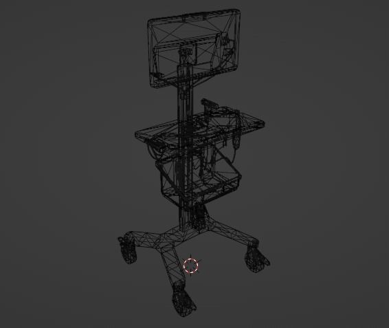 ECG Machine Low-poly 3D model_19