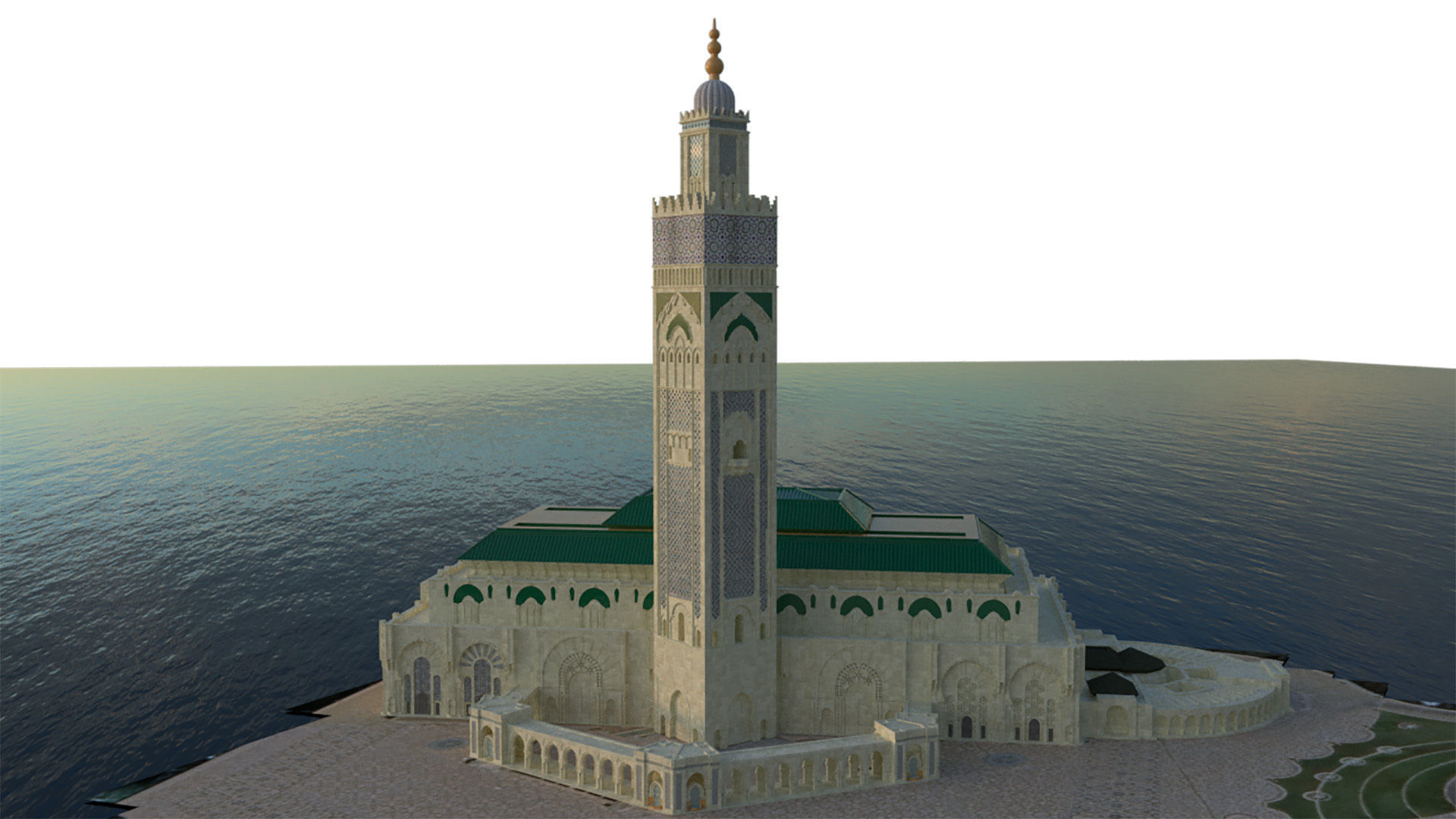 King Hassan 2 Mosque 3D model_2