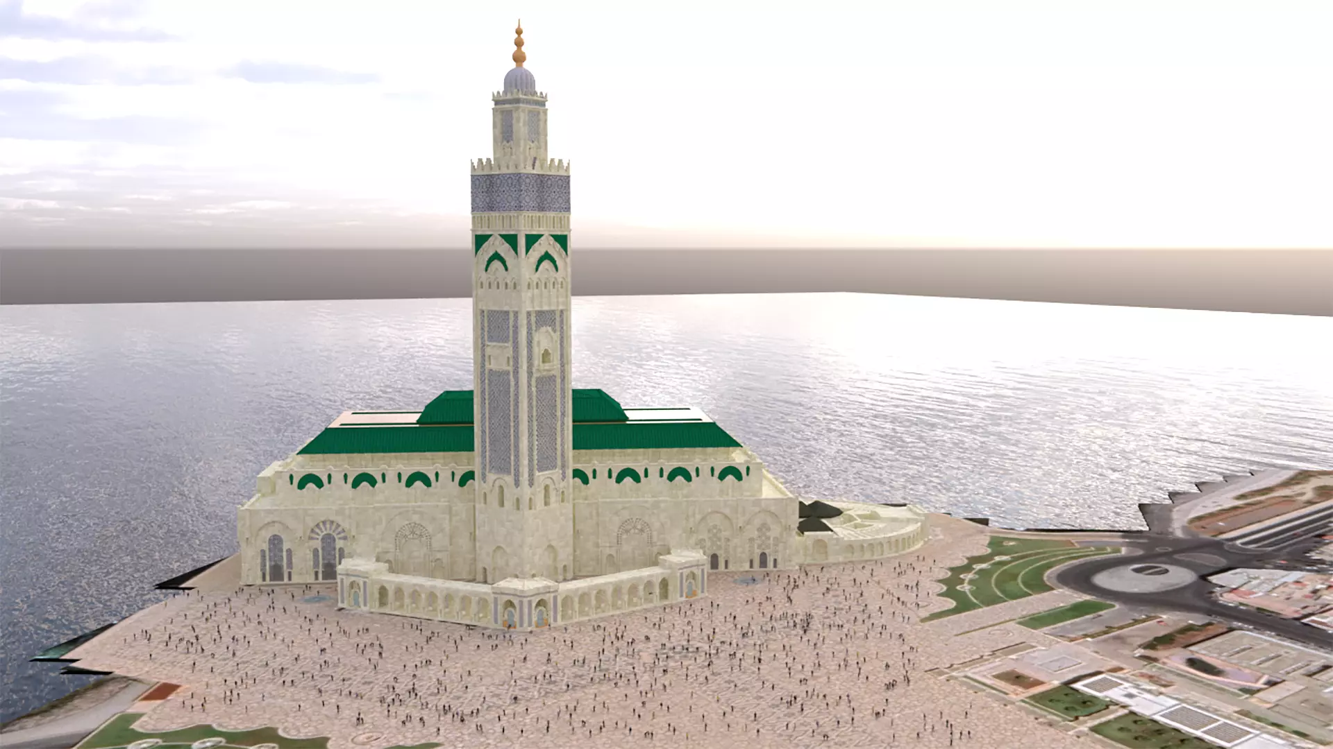 King Hassan 2 Mosque 3D model_0