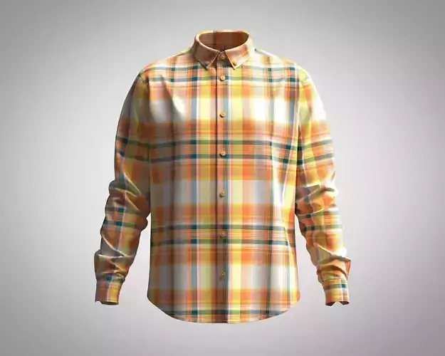 Joyful expression color plaid mens shirt