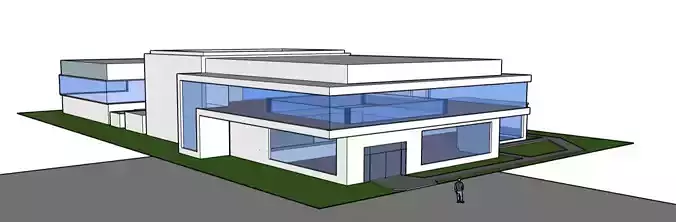 Modern Sports Complex 3D print model