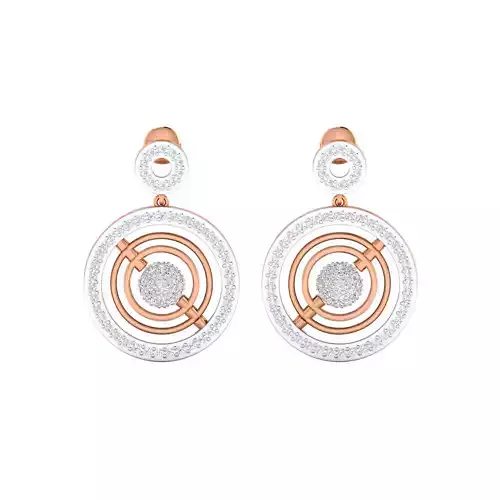 Women Long Drop Earrings STL JCD OBJ FBX Renders Details
