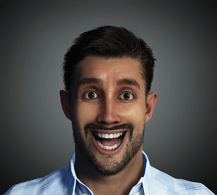 Asian Man Rigged 3D Model 3D model_1