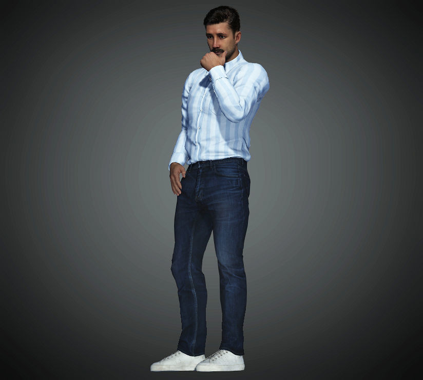 Asian Man Rigged 3D Model 3D model_4
