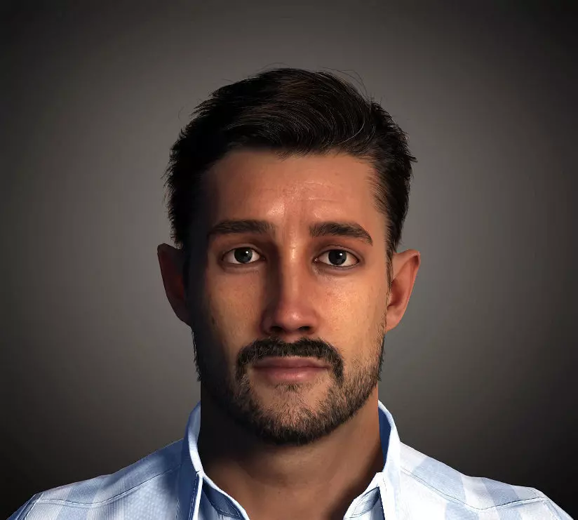 Asian Man Rigged 3D Model 3D model_0