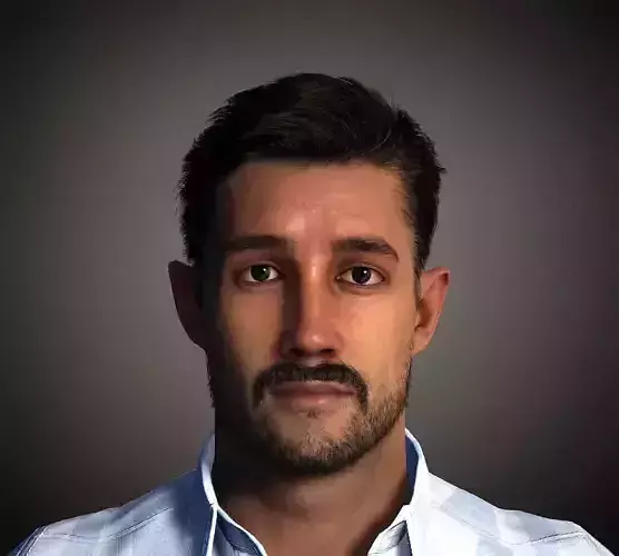 Asian Man Rigged 3D Model