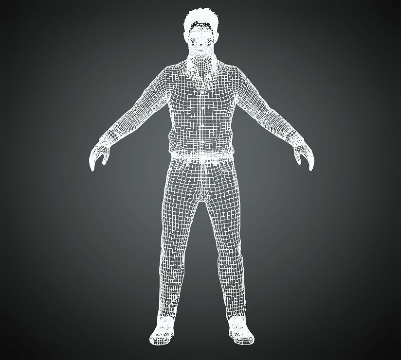 Asian Man Rigged 3D Model 3D model_7