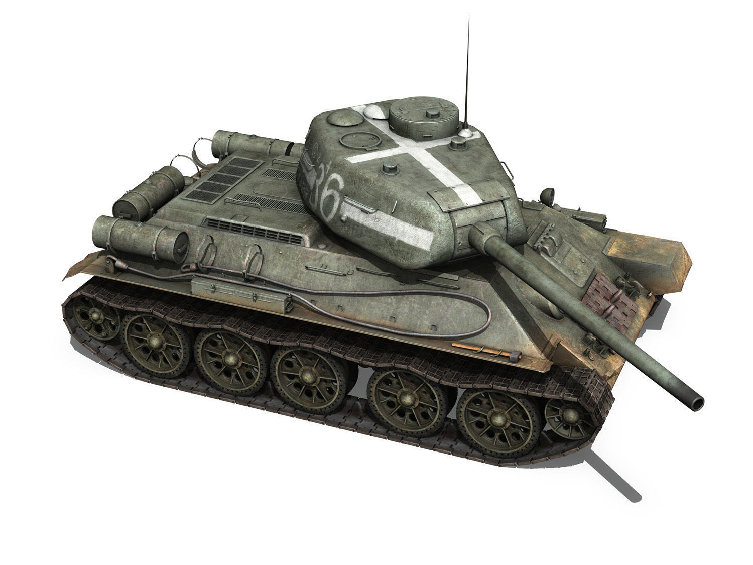 T-34 85 - Soviet medium tank - 36 3D model_6
