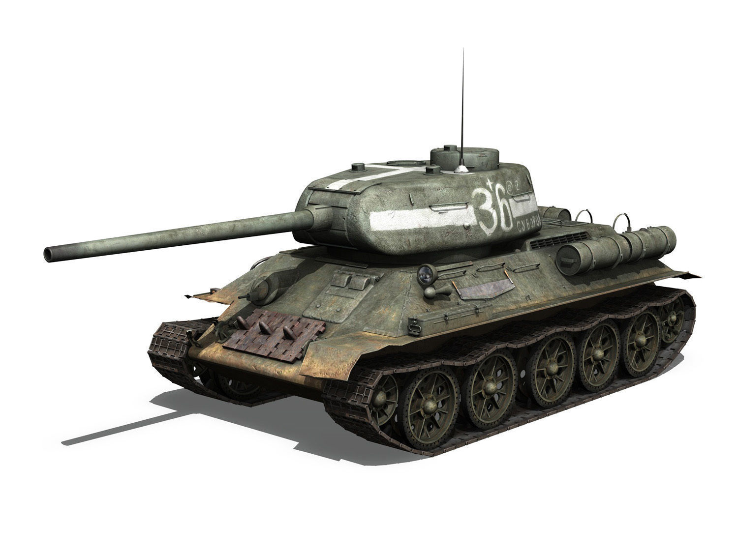 T-34 85 - Soviet medium tank - 36 3D model_1