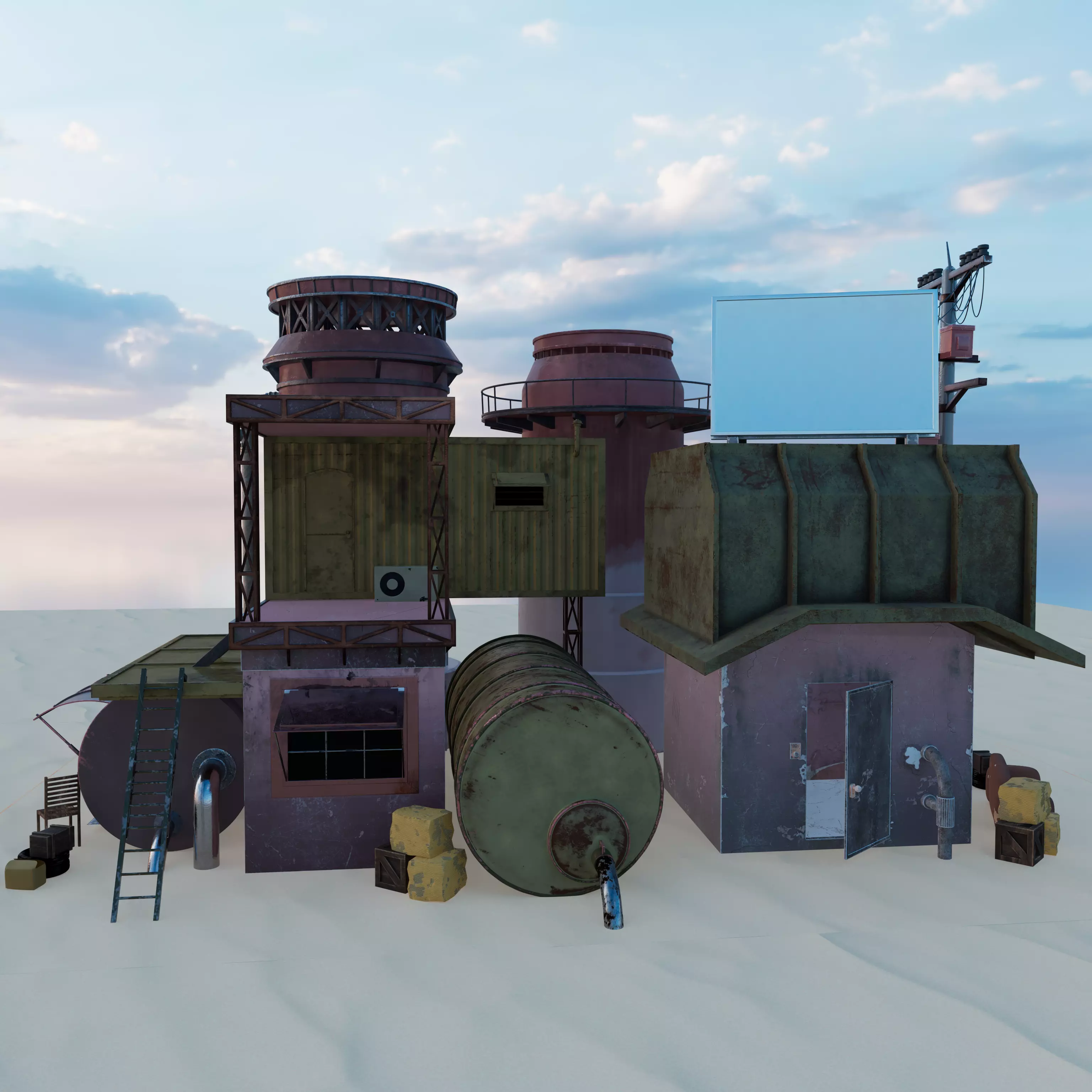 High-Rise Industry - The Towering Building of Production 3D model