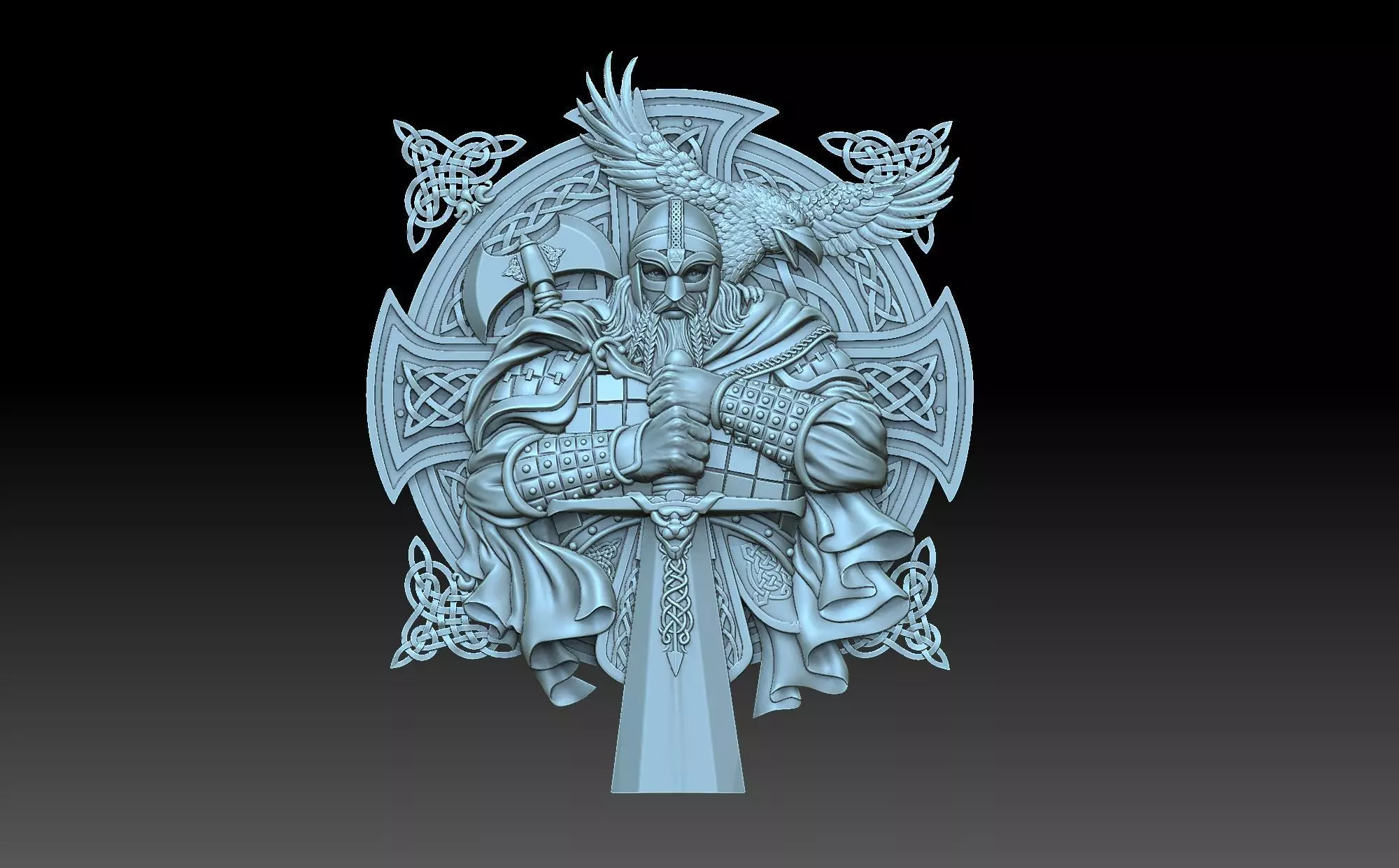 Viking sword 3D print model_0