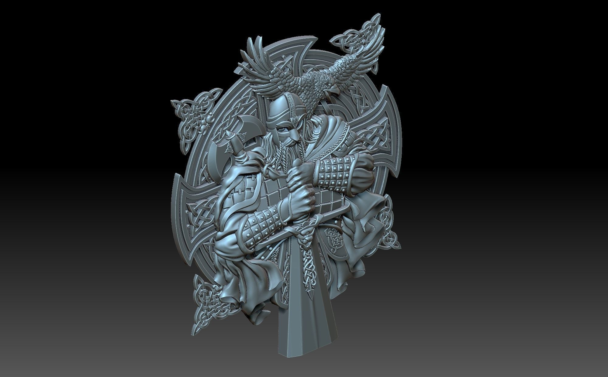 Viking sword 3D print model_7