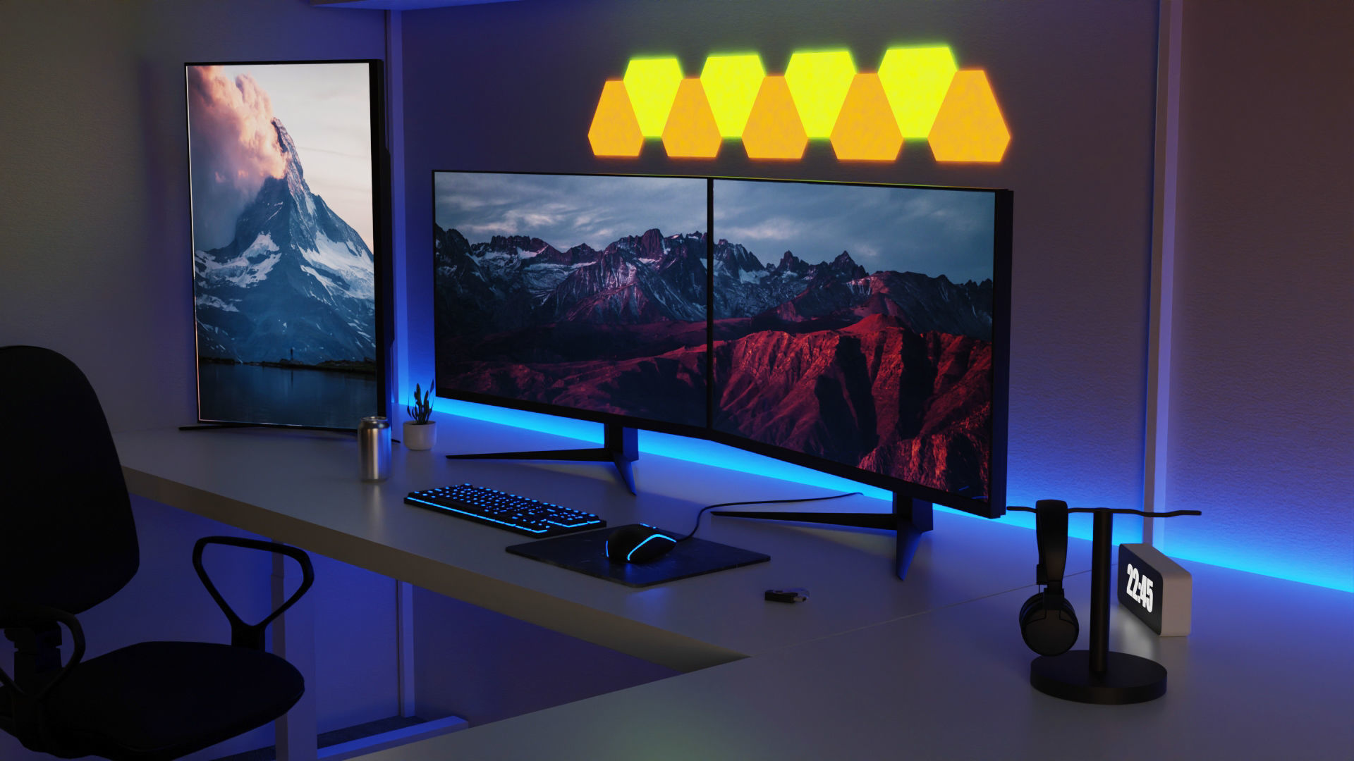 Minimatistic Gaming Desk 3d Model by Nikdox 3D model_7