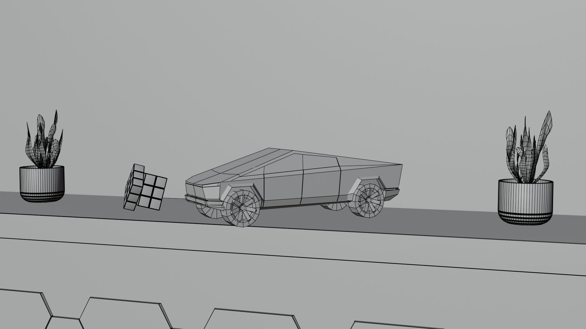 Minimatistic Gaming Desk 3d Model by Nikdox 3D model_16