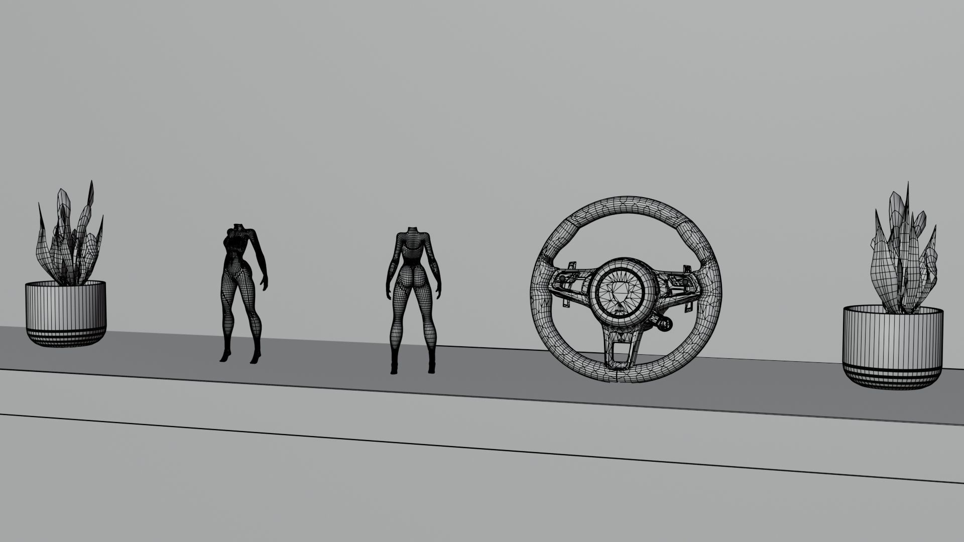 Minimatistic Gaming Desk 3d Model by Nikdox 3D model_17