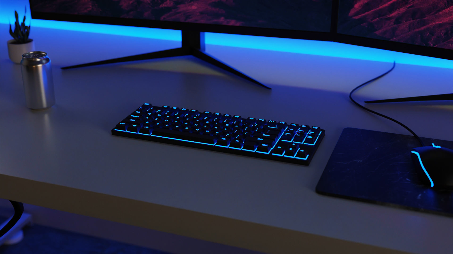 Minimatistic Gaming Desk 3d Model by Nikdox 3D model_10