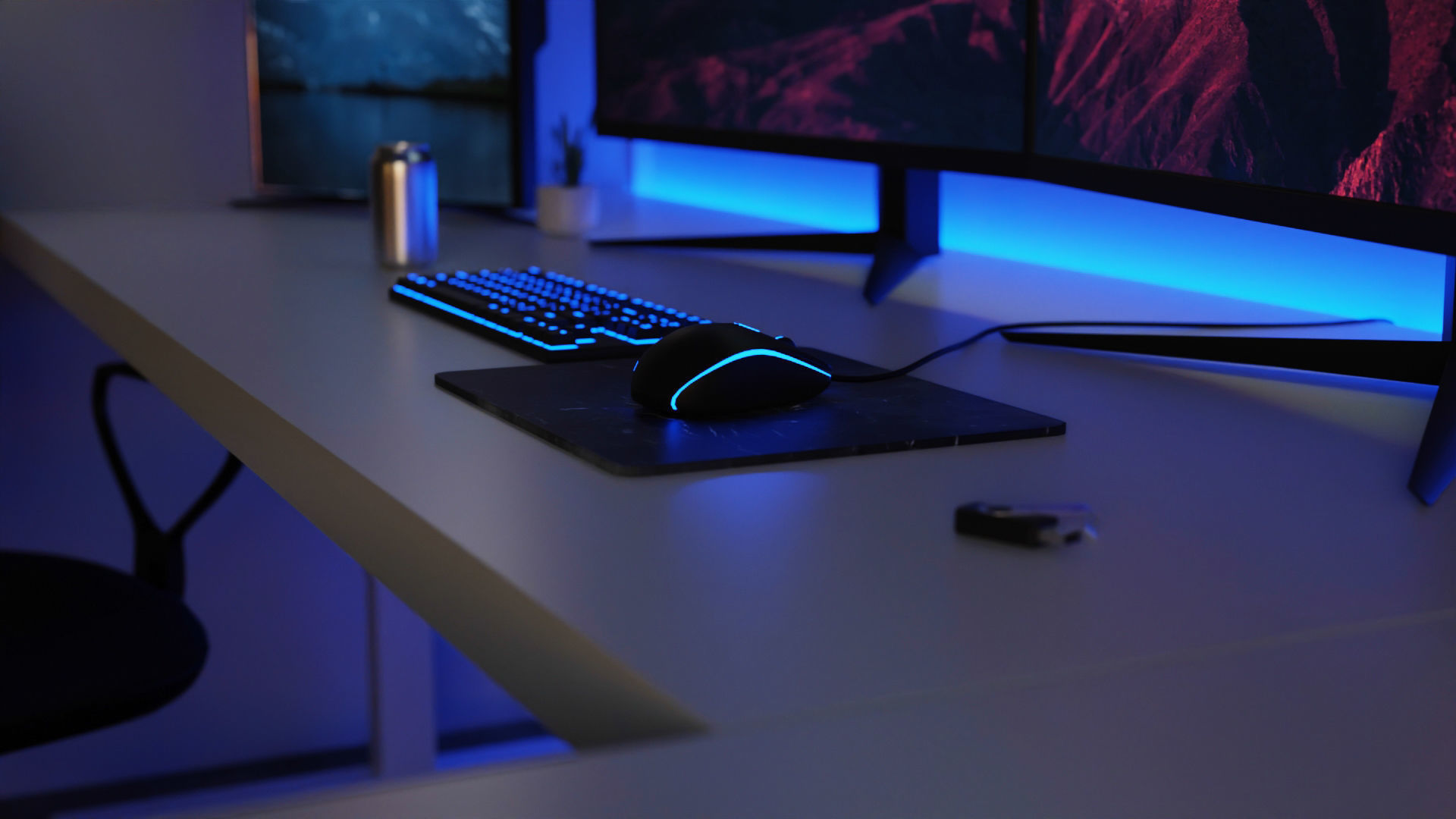 Minimatistic Gaming Desk 3d Model by Nikdox 3D model_9