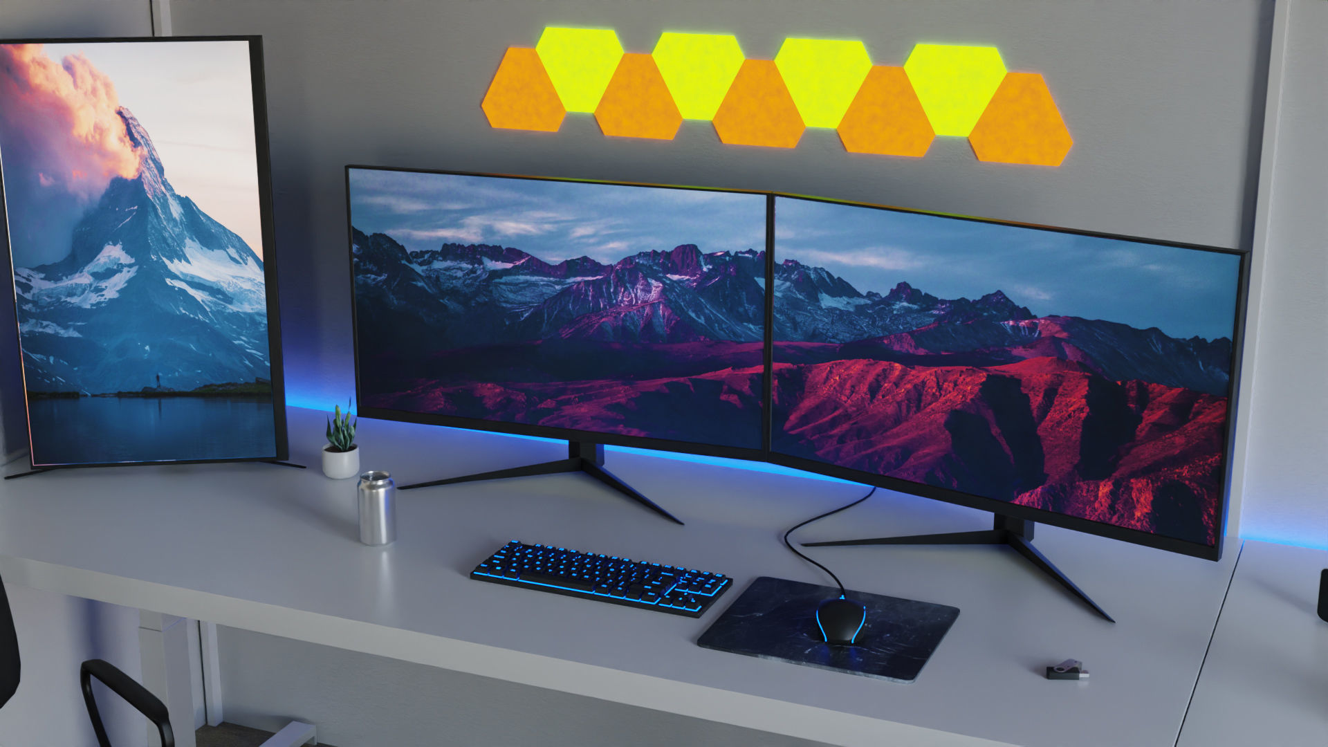 Minimatistic Gaming Desk 3d Model by Nikdox 3D model_5