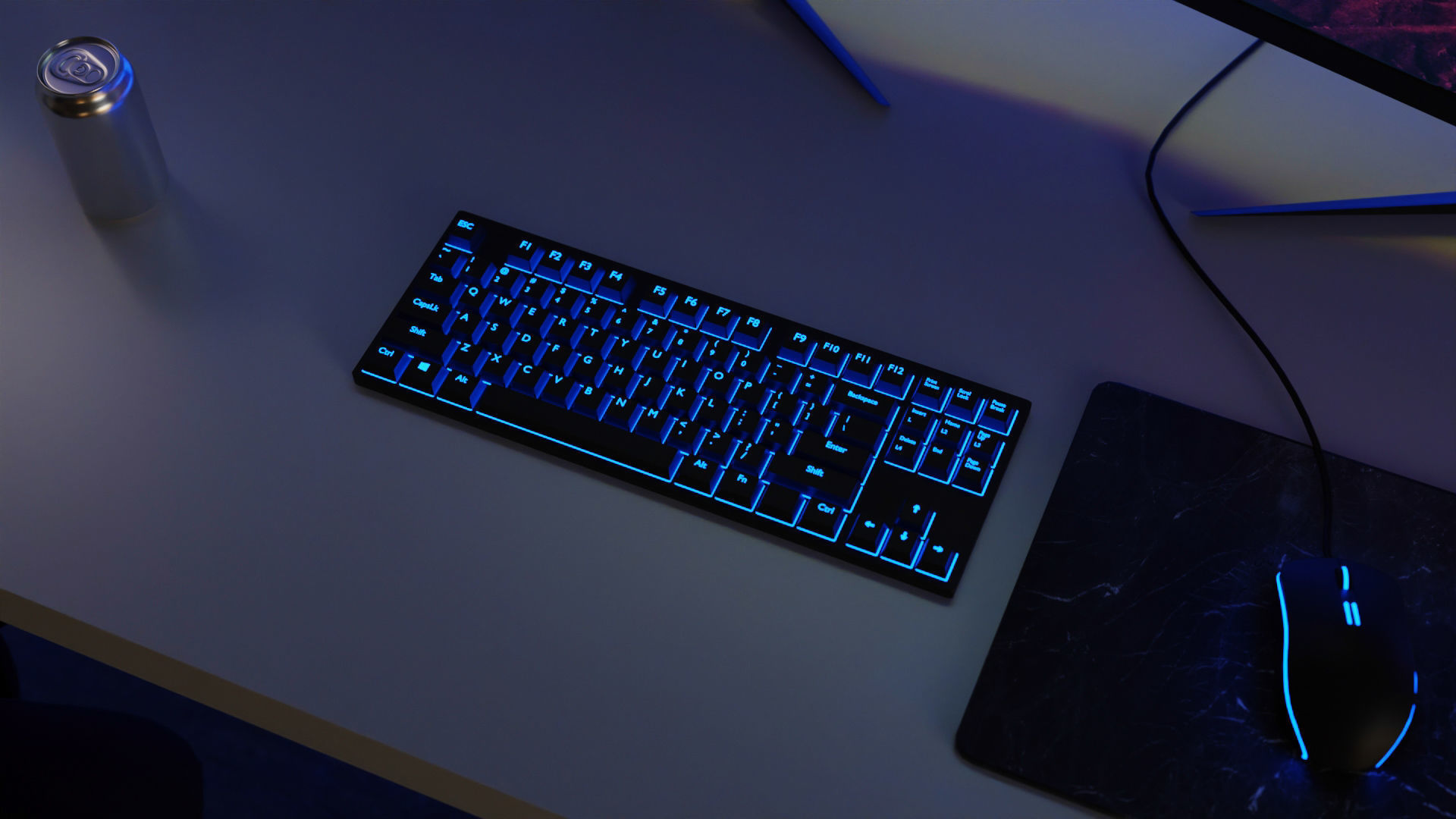 Minimatistic Gaming Desk 3d Model by Nikdox 3D model_11