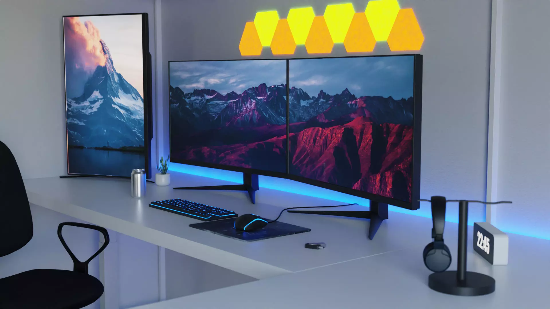 Minimatistic Gaming Desk 3d Model by Nikdox 3D model_0