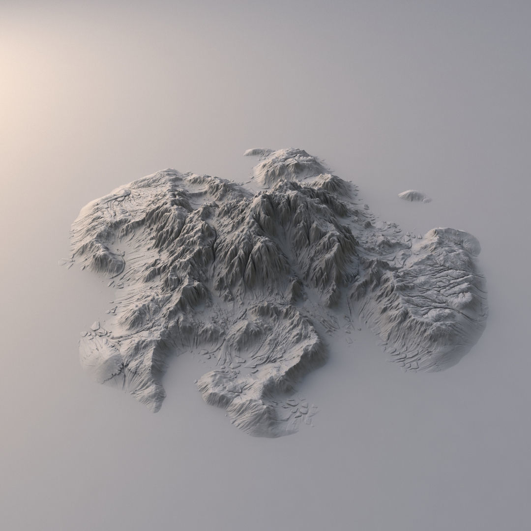 3D model Tropical Island Terrain 4 VR / AR / low-poly | CGTrader