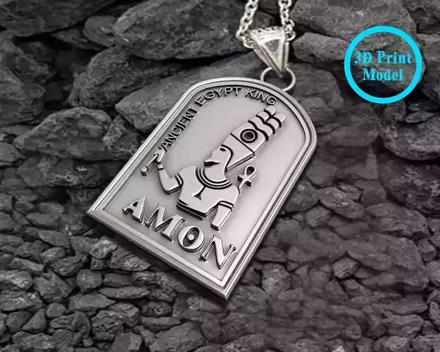 AMON ANCIENT EGYPTIAN KING PENDANT 3D print model
