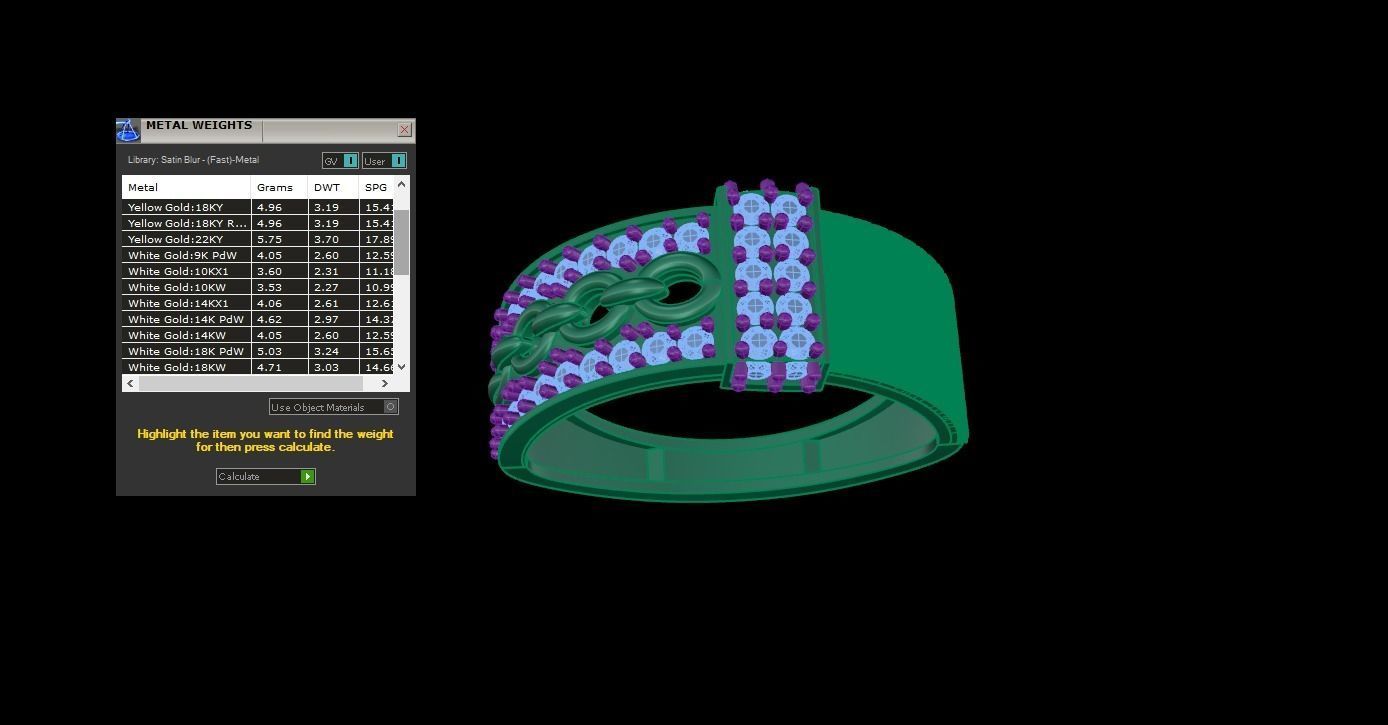 Gents ring - 50 3D print model_2