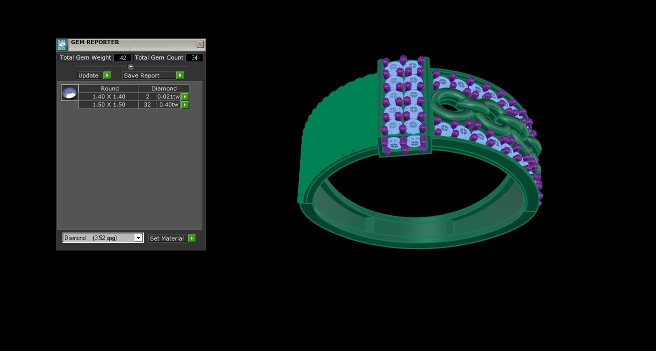 Gents ring - 50 3D print model_1