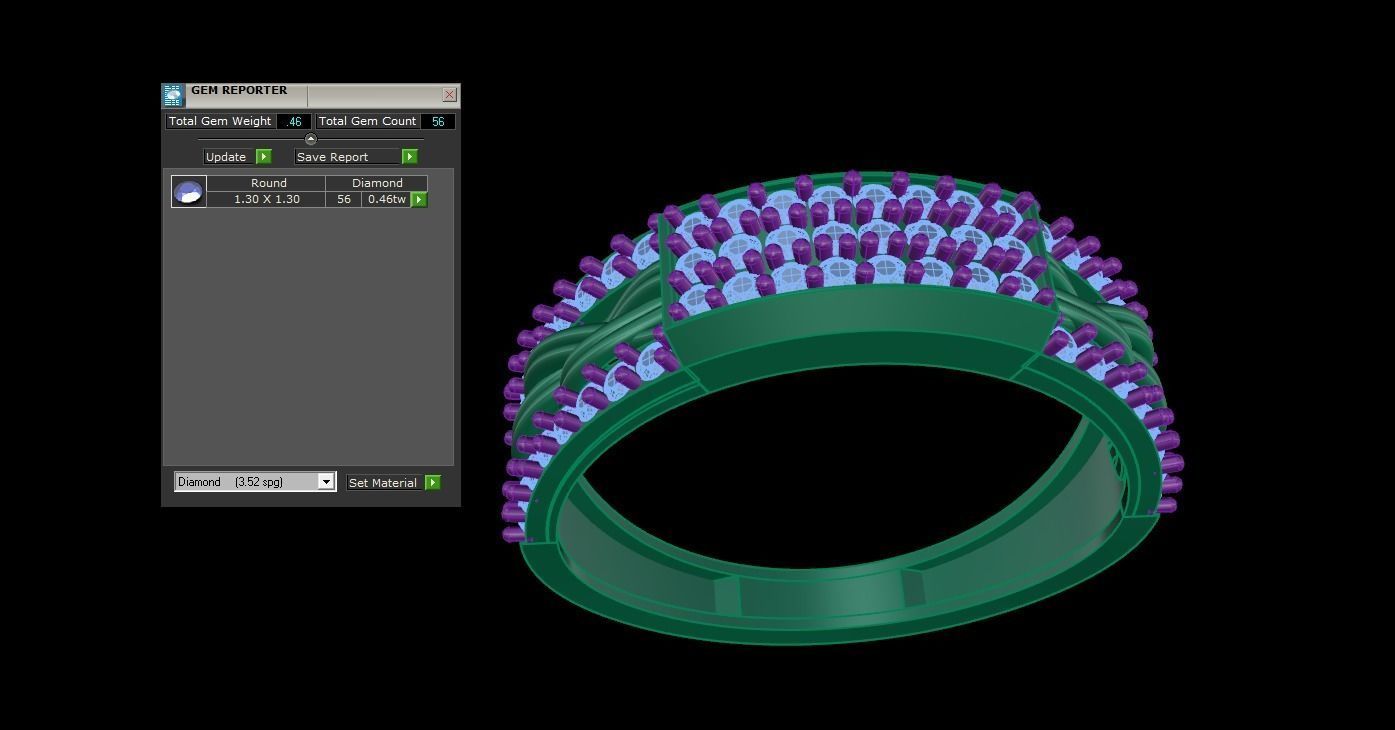 Gents ring - 44 3D print model_1