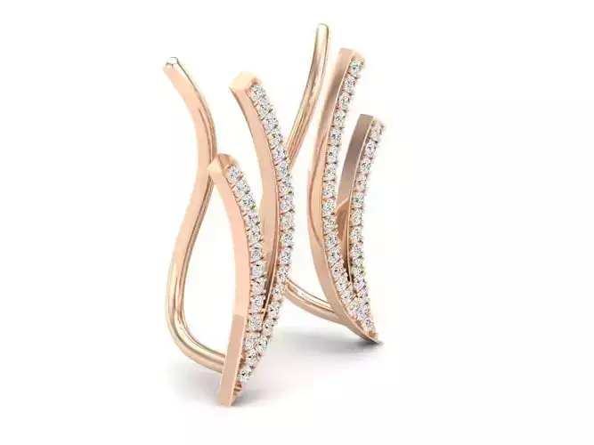 AV 438 Diamond Ladies Climber Earrings