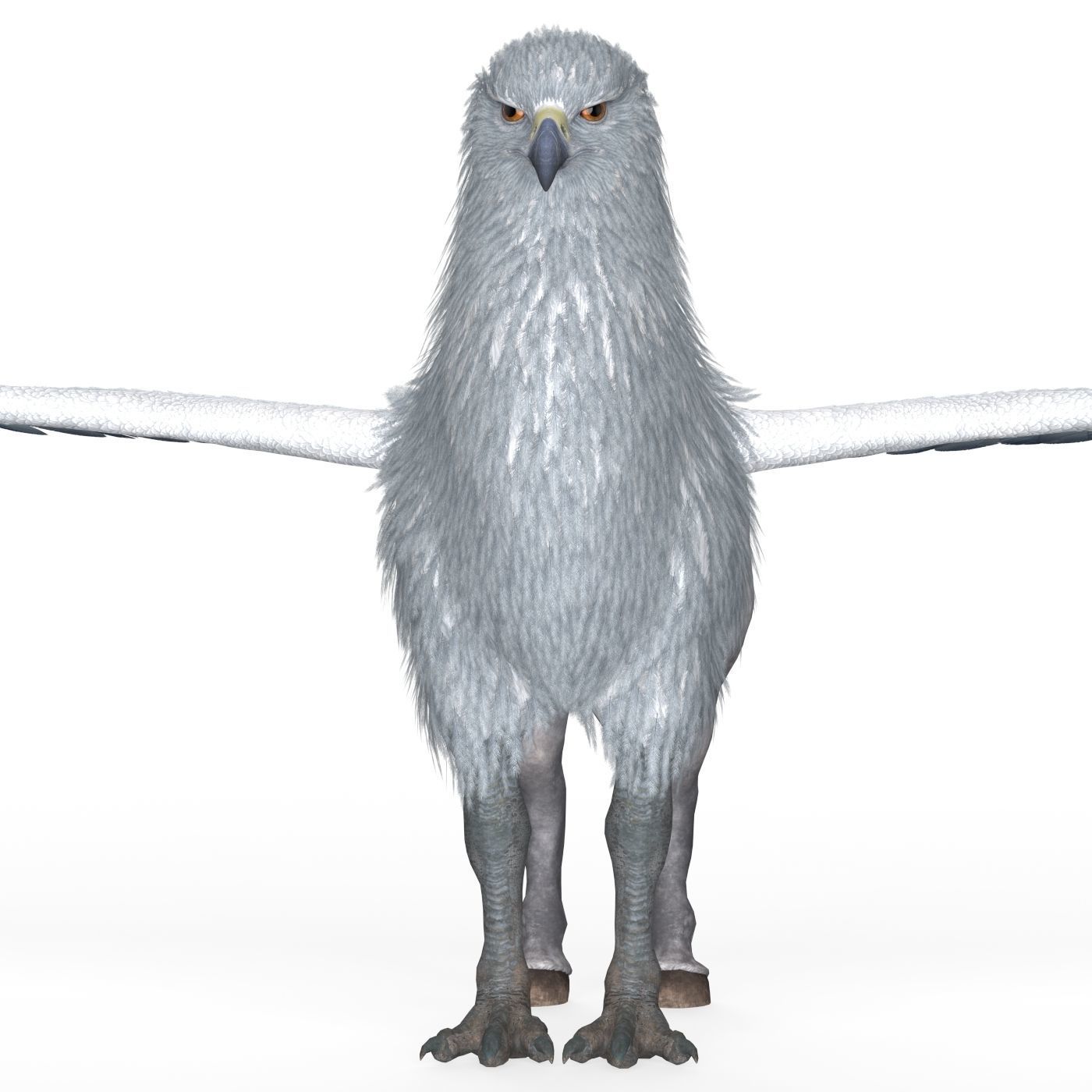 Fantasy Hippogriff  Low-poly 3D model_2