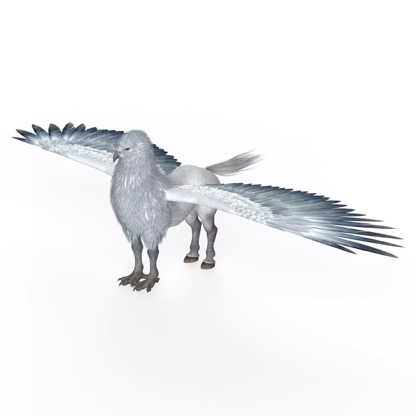 Fantasy Hippogriff  Low-poly 3D model_0