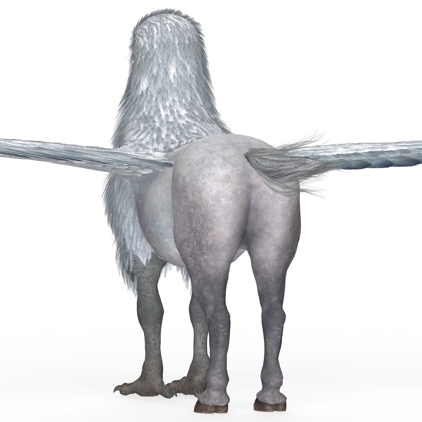 Fantasy Hippogriff  Low-poly 3D model_4