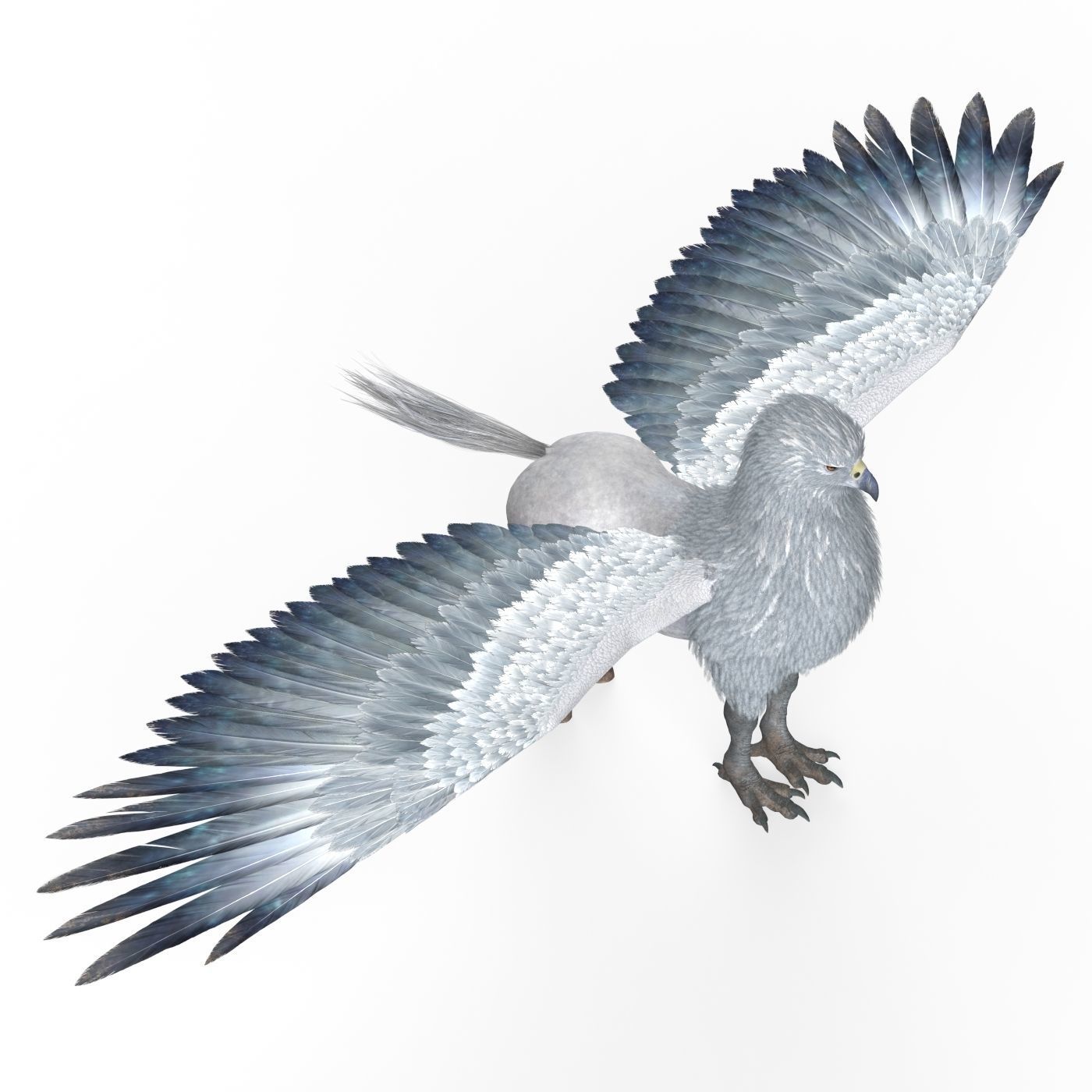 Fantasy Hippogriff  Low-poly 3D model_6