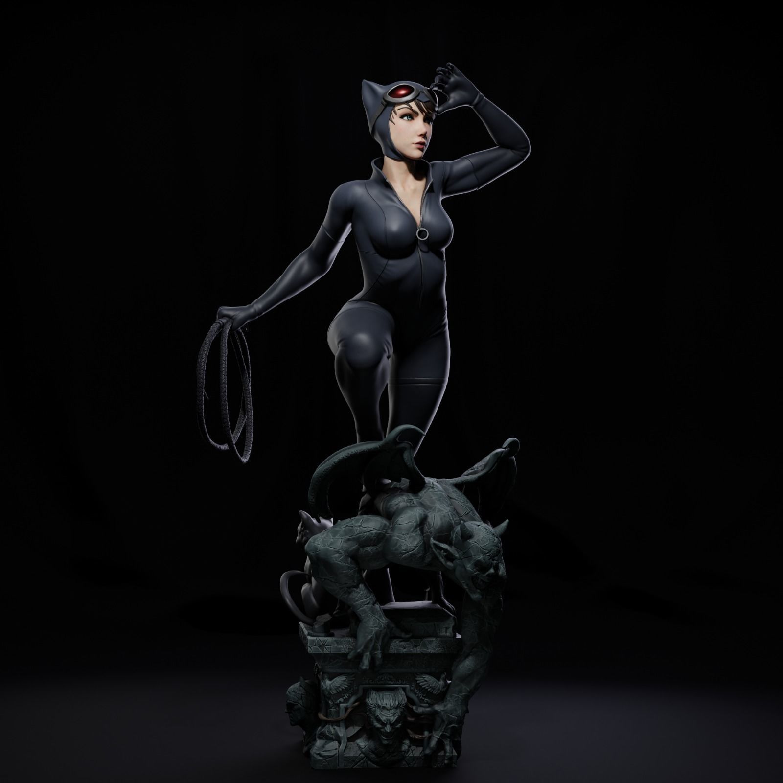 Catwoman 3D Print statue 3D model 3D printable | CGTrader