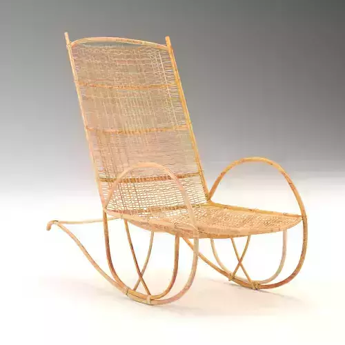 Wicker Rocking Chair 3D model