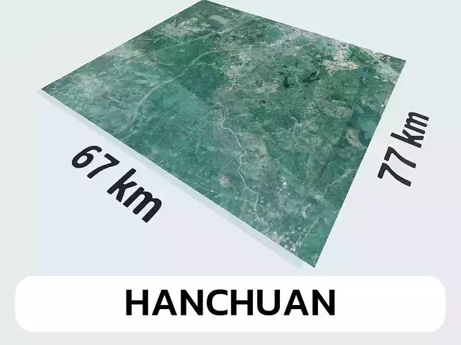 Hanchuan China City Landscape 3D Model 3D model