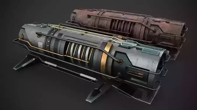 Machinery device Free low-poly 3D model