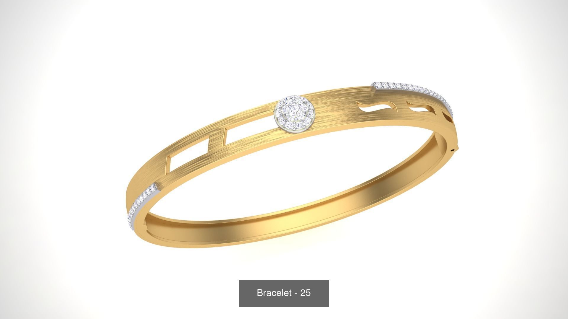 46 Thin Gold Band Format Bracelets Pack 3D Model Collection_34