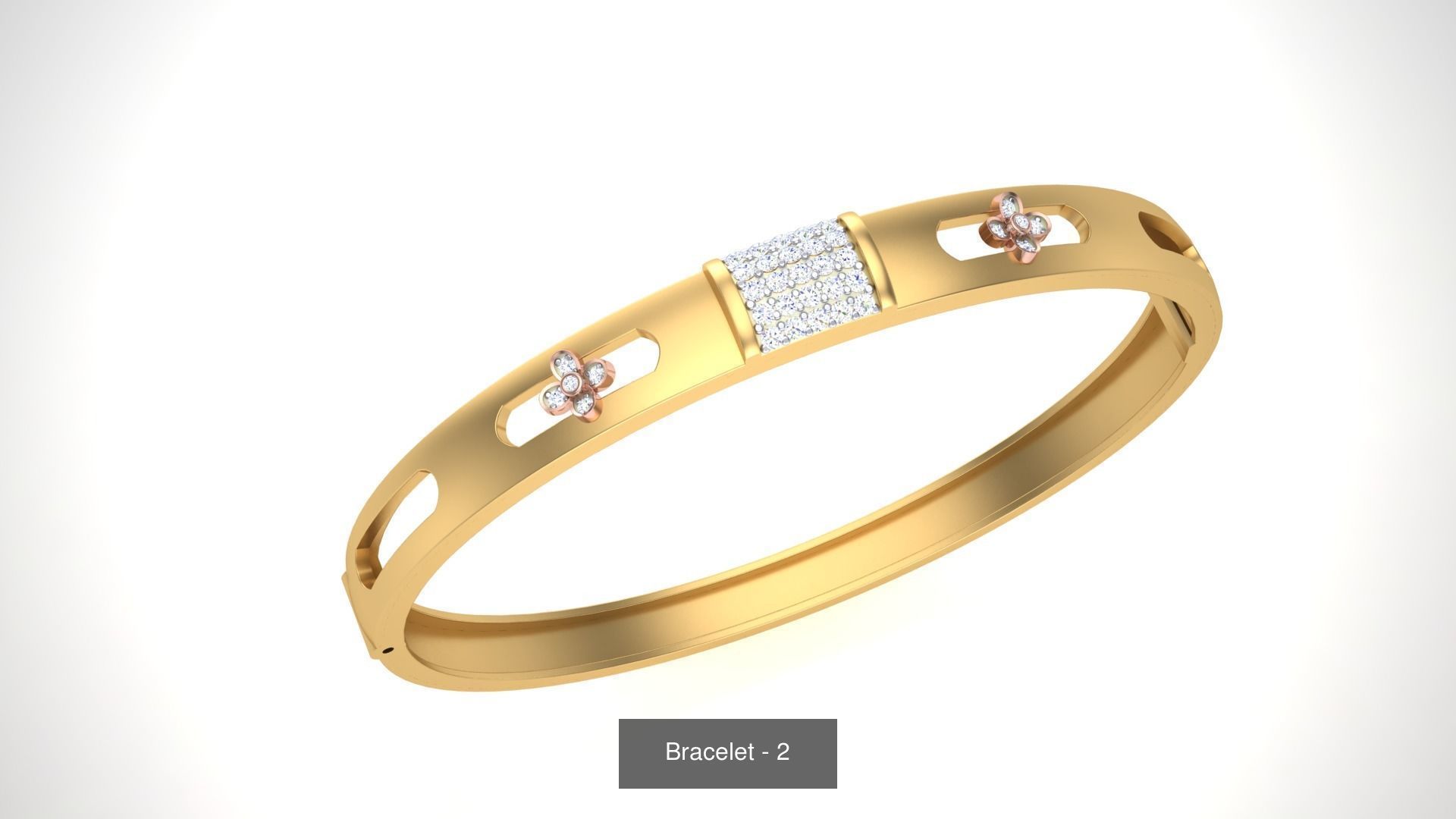 46 Thin Gold Band Format Bracelets Pack 3D Model Collection_40